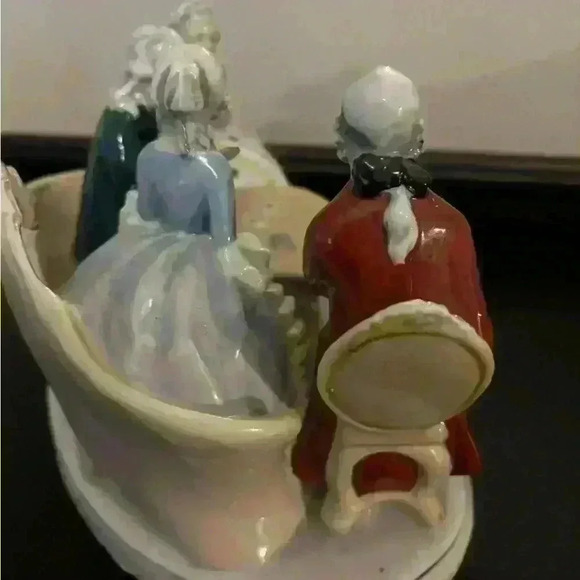 Vintage Grafenthal Victorian card players porcelain Stamped 1859 - Picture 8 of 10